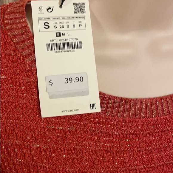 Zara Textured oversized Sweater w/shimmer thread - Picture 5 of 5